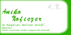 aniko noficzer business card